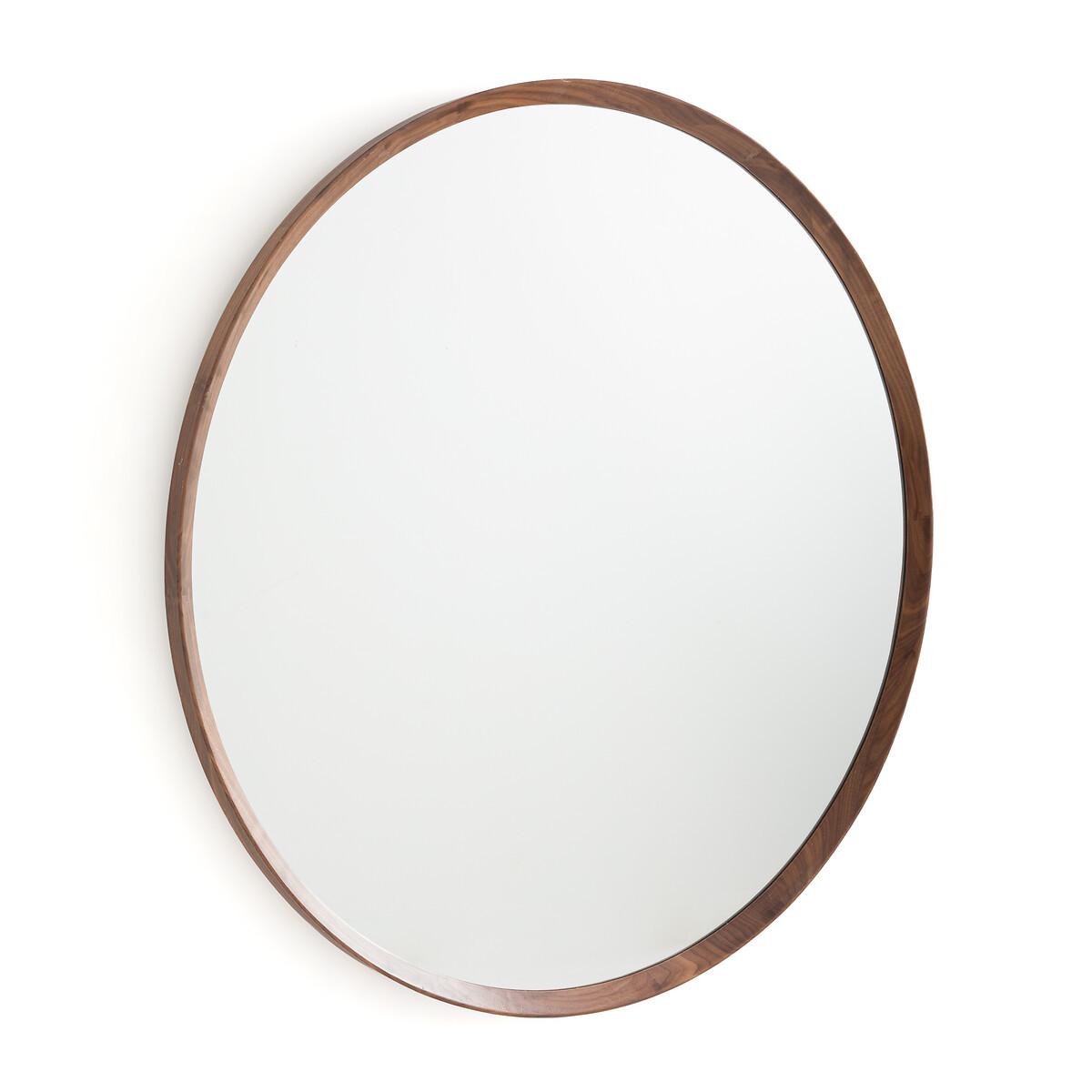 AM.PM Miroir rond noyer massif  