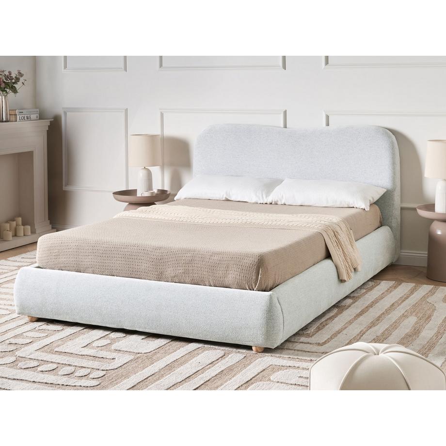 Beliani Lit ottoman en Tissu Moderne BLAGNAC  