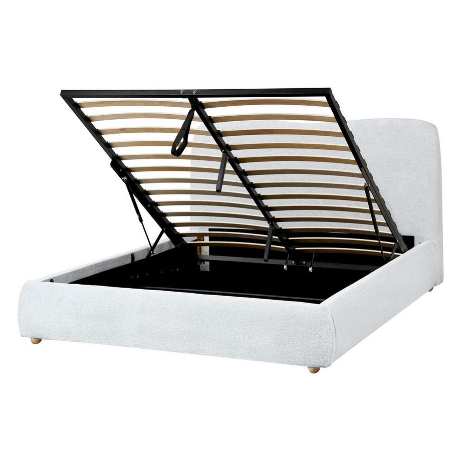 Beliani Lit ottoman en Tissu Moderne BLAGNAC  