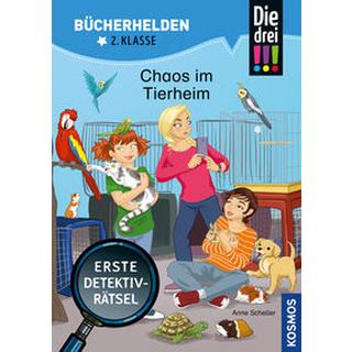 Die drei !!!, Bücherhelden 2. Klasse, Chaos im Tierheim Scheller, Anne; Metzen, Isabelle (Illustrationen) Copertina rigida 