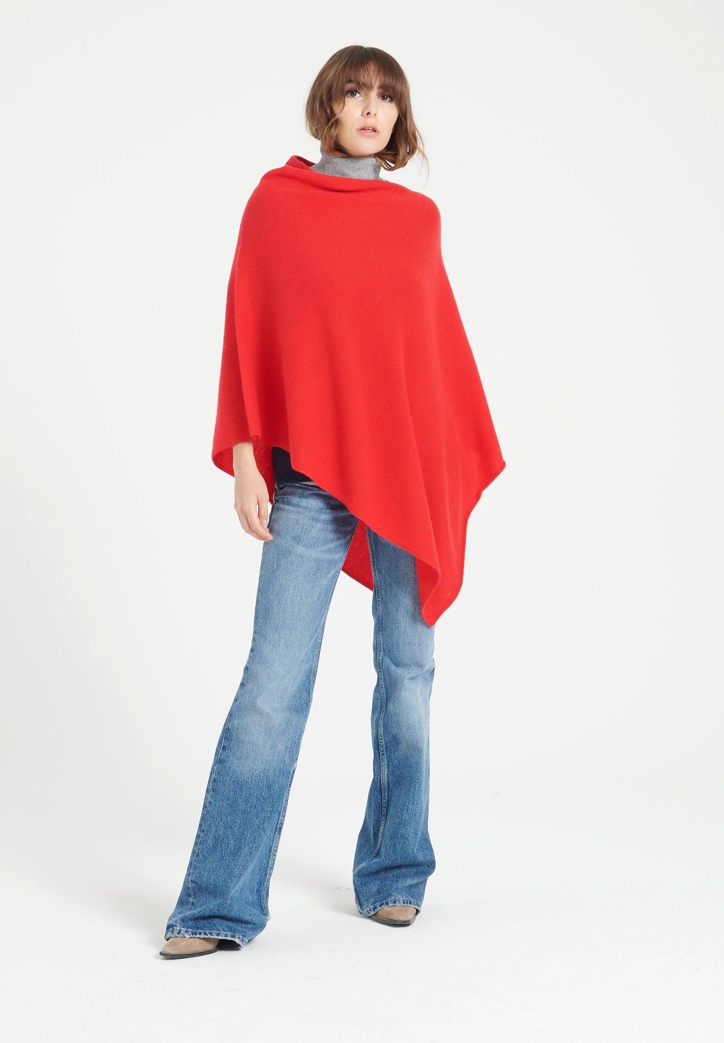 Studio Cashmere8  LILLY 9 Poncho col V - 100% cachemire 