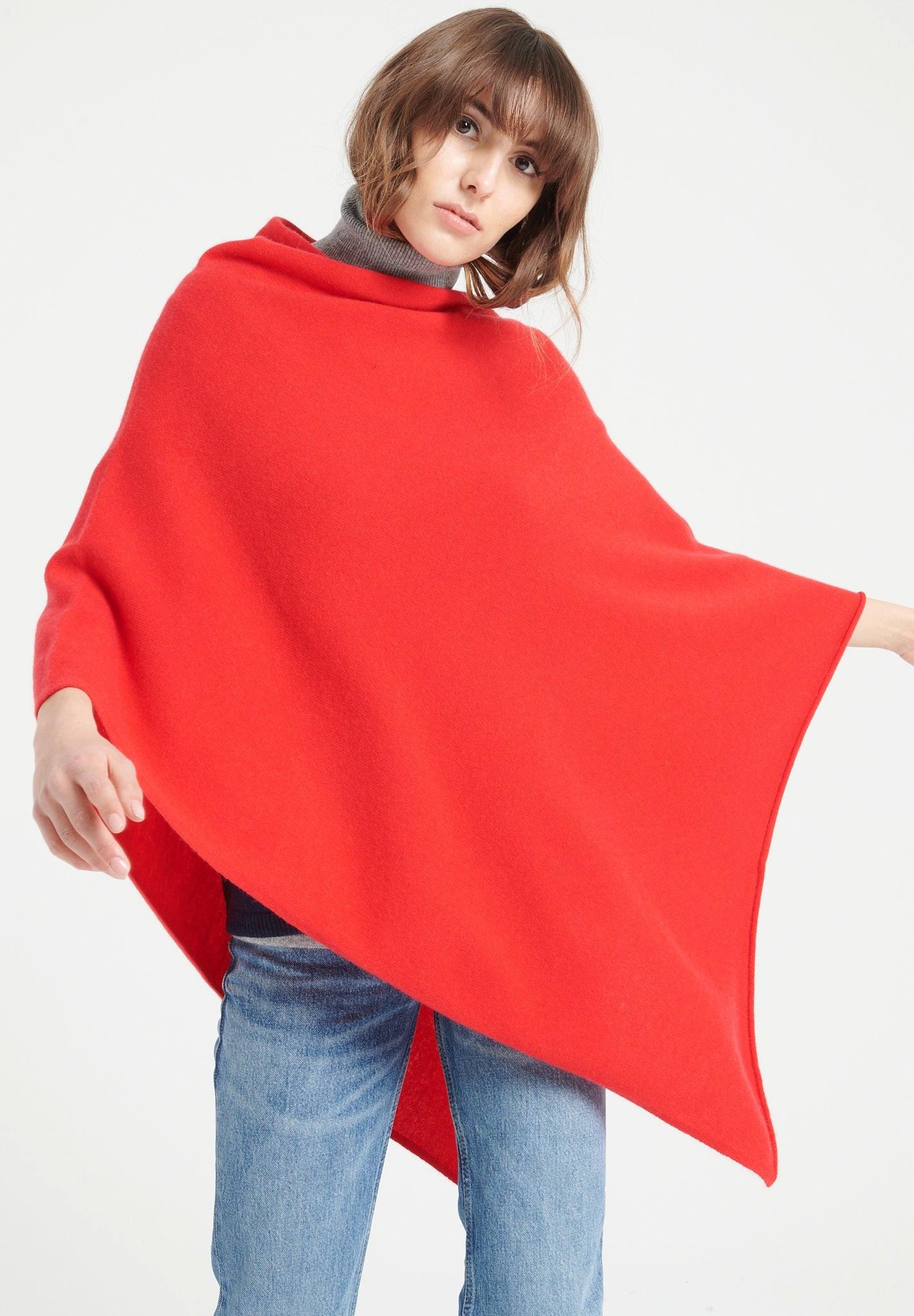 Studio Cashmere8  LILLY 9 Poncho col V - 100% cachemire 