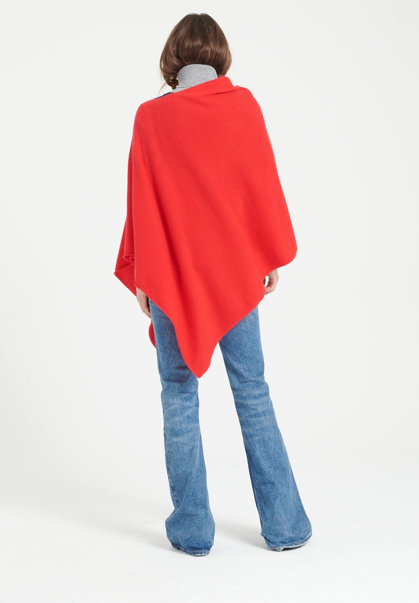 Studio Cashmere8  LILLY 9 Poncho col V - 100% cachemire 