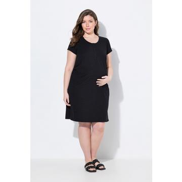 Robe Bellieva en jersey de coton bio, manches courtes et fronces sur les côtés