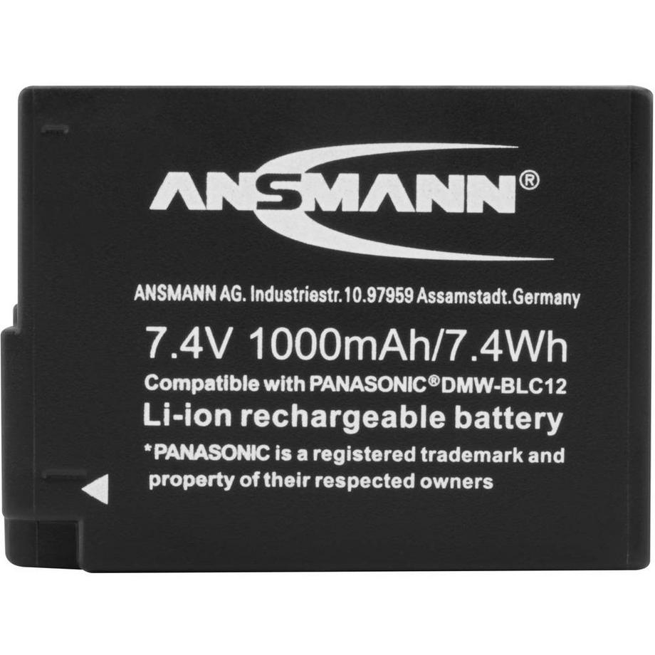 ANSMANN  A-Pan DMW-BLC12 Batteria ricaricabile fotocamera sostituisce la batteria originale (camera) DMW-BLC12E 7.4 V 100 