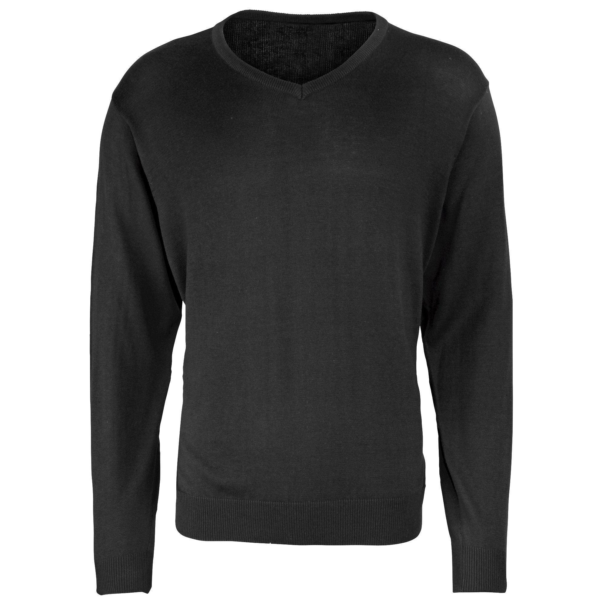 Image of Strickpullover Mit Vausschnitt Herren Schwarz XL
