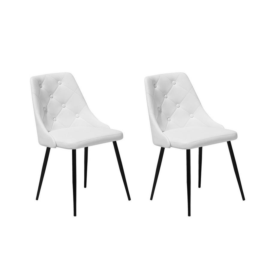 Chaise de salle à manger en Cuir PU Glamour VALERIE