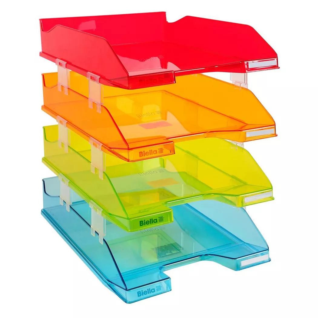Biella – Briefablage COMBO-MIDI, Set à 4 Stk. inkl. Distanzstücke, One Size, Weiss