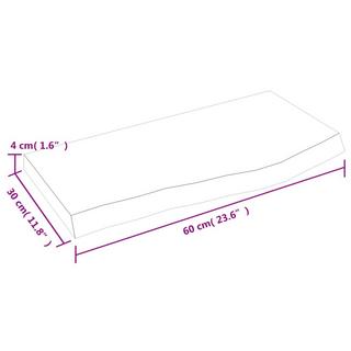 VidaXL  Comptoir de salle de bain bois de chêne 