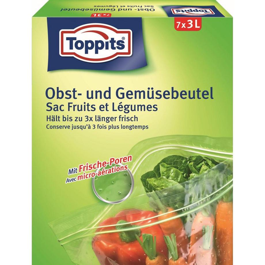 Toppits  Obst- und Gemüsebeutel 7Stück 3Liter 