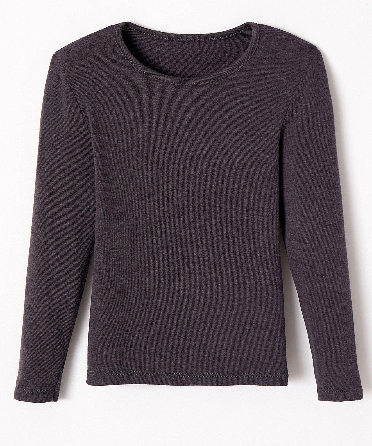 Image of Langärmeliges Shirt Mit Rundhalsausschnitt Für Kinder, Wärmegrad Medium 3. Mädchen Grau 116
