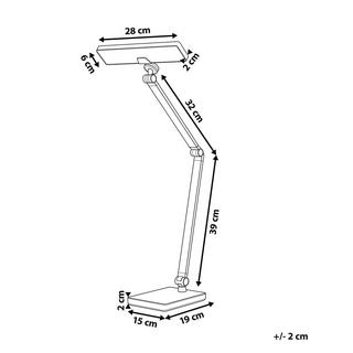 Beliani Lampe à poser en Aluminium Industriel LACERTA  