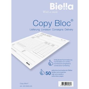 BIELLA Liefers. COPY-BLOC D/F/I/E A6 512625.00 selbstdurchschreib. 50x2 Blatt
