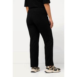 Ulla Popken  Pantalon de jogging en tissu éponge. Imprimé chevrons. Jambe évasée. 