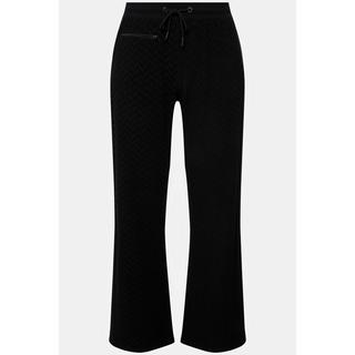 Ulla Popken  Pantalon de jogging en tissu éponge. Imprimé chevrons. Jambe évasée. 