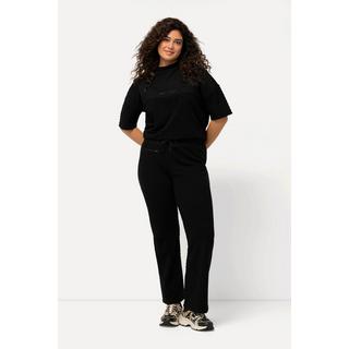 Ulla Popken  Pantalon de jogging en tissu éponge. Imprimé chevrons. Jambe évasée. 