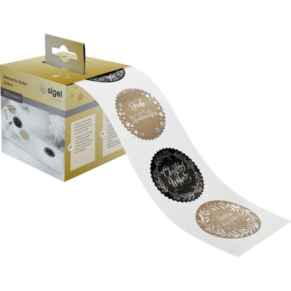 Image of CS 120 Dekorativer Aufkleber Schwarz, Gold, Silber 200 Stück(e) Gold