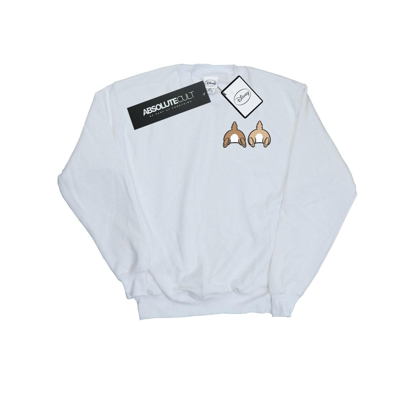 Image of Chip N Dale Backside Breast Print Sweatshirt Unisex Weiss 152-158