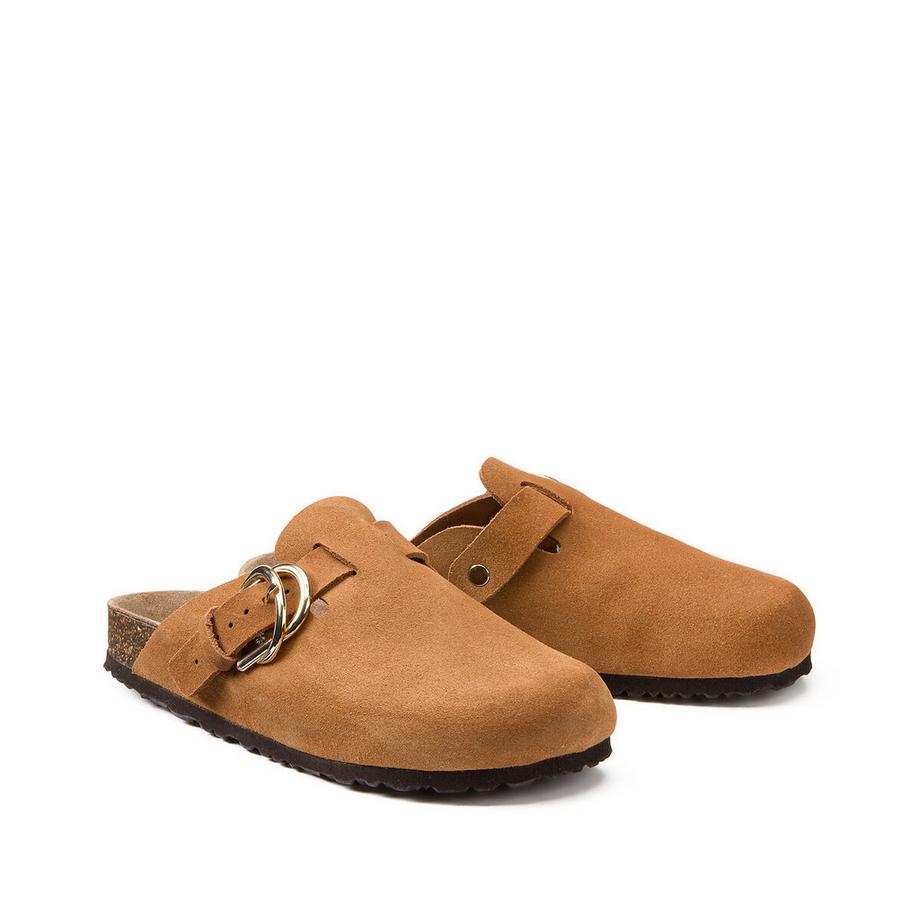 Pantoletten aus Veloursleder