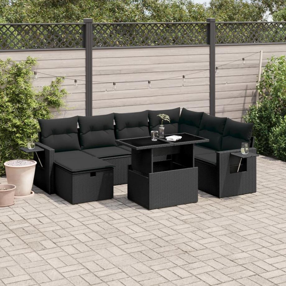 VidaXL set divano da giardino Polirattan  