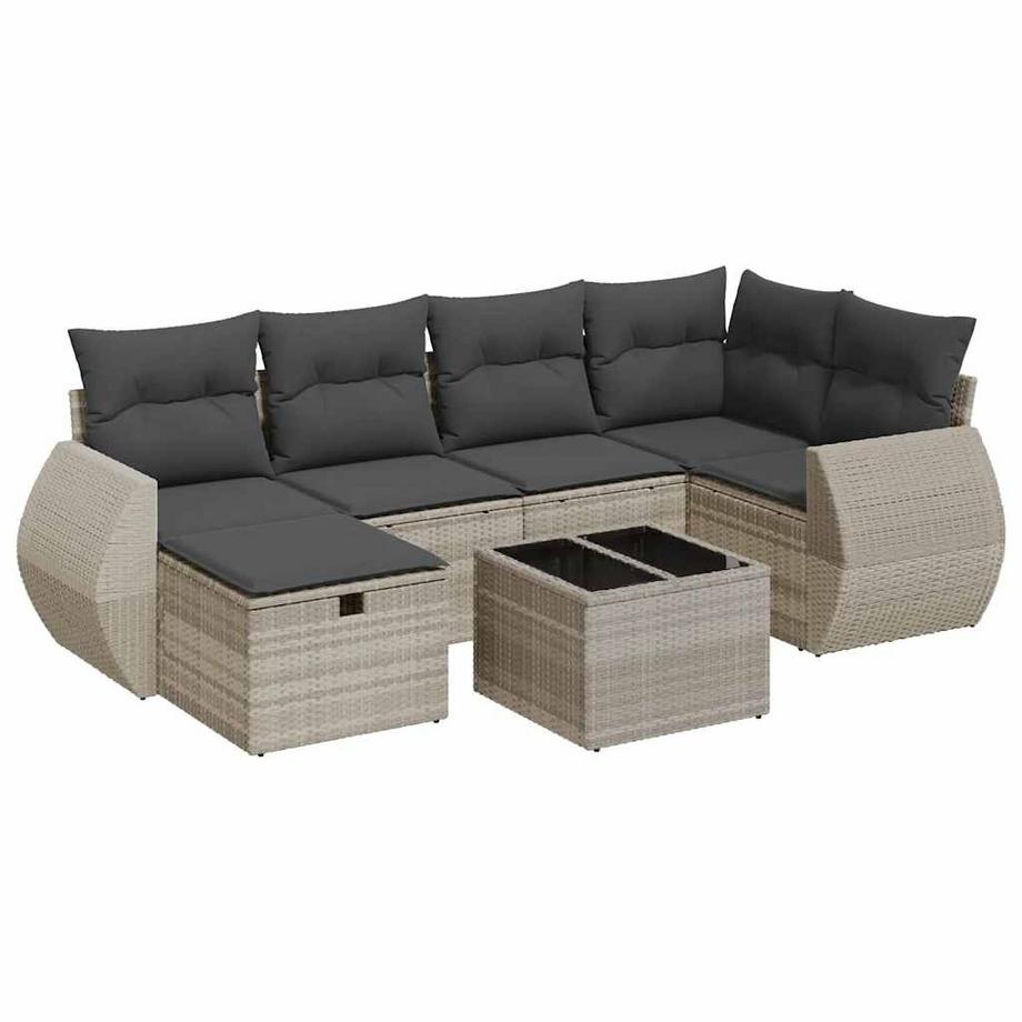 set di divani da giardino Polirattan