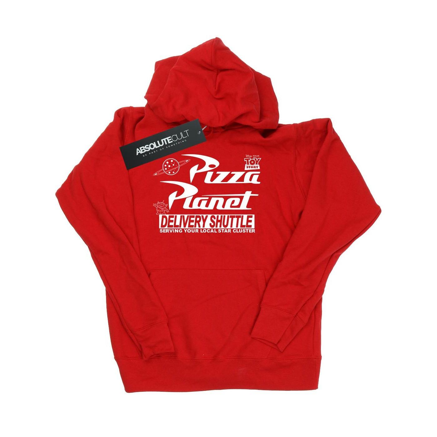 Image of Toy Story Pizza Planet Logo Kapuzenpullover Damen Rot Bunt XL
