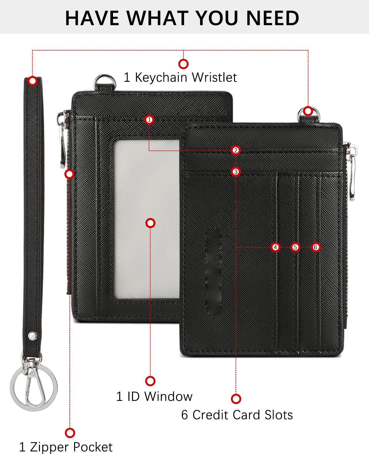 Only-bags.store Kleines PU Leder Kreditkartenetui RFID Schutz Portemonnaie Kartenetui  