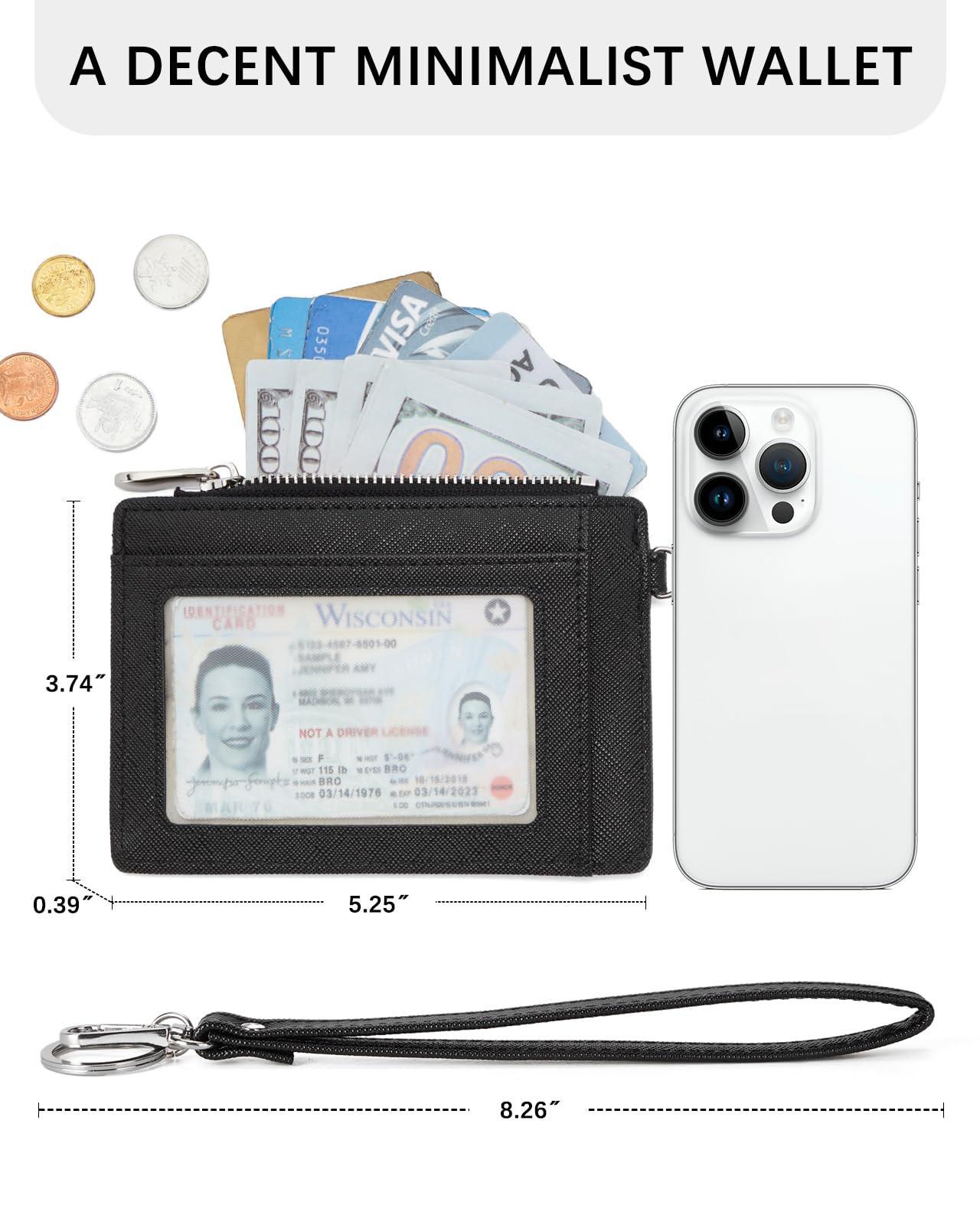 Only-bags.store  Petit portefeuille, étui pour cartes de crédit en cuir PU Étui pour cartes de crédit avec protection RFID 