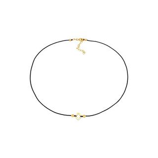 Elli  Collier Dames Choker Nylon Camourrleaf Luck Talisman 