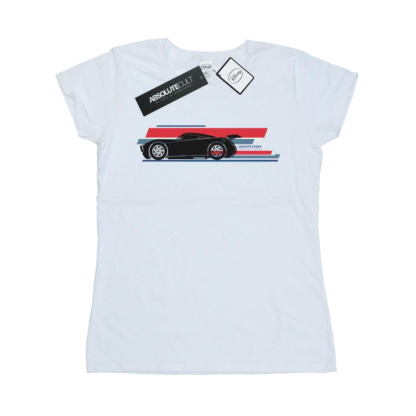 Image of Cars Jackson Storm Stripes Tshirt Damen Weiss L
