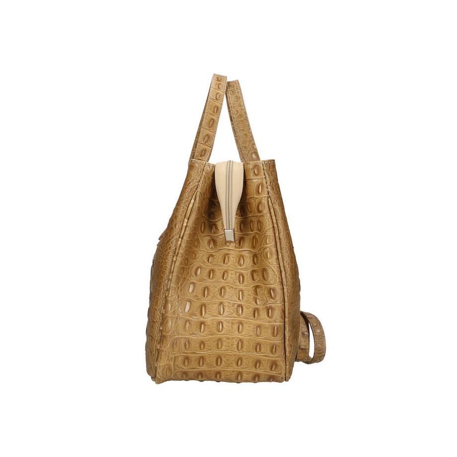 Gave Lux Handtasche Krokoprägung Leder  