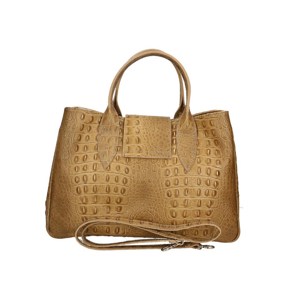 Gave Lux Handtasche Krokoprägung Leder  