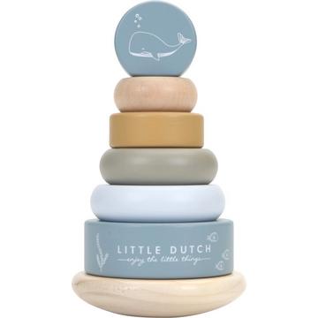 Holz-Stapelturm mit Ringen Ocean