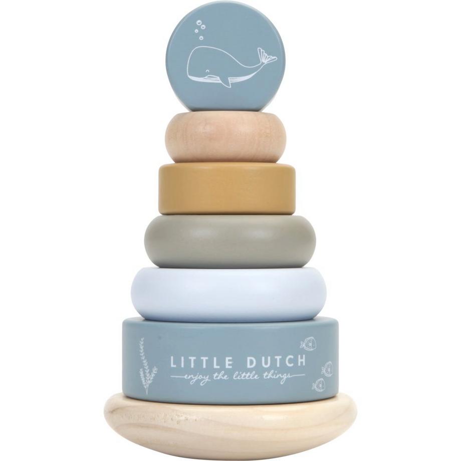 Holz-Stapelturm mit Ringen Ocean