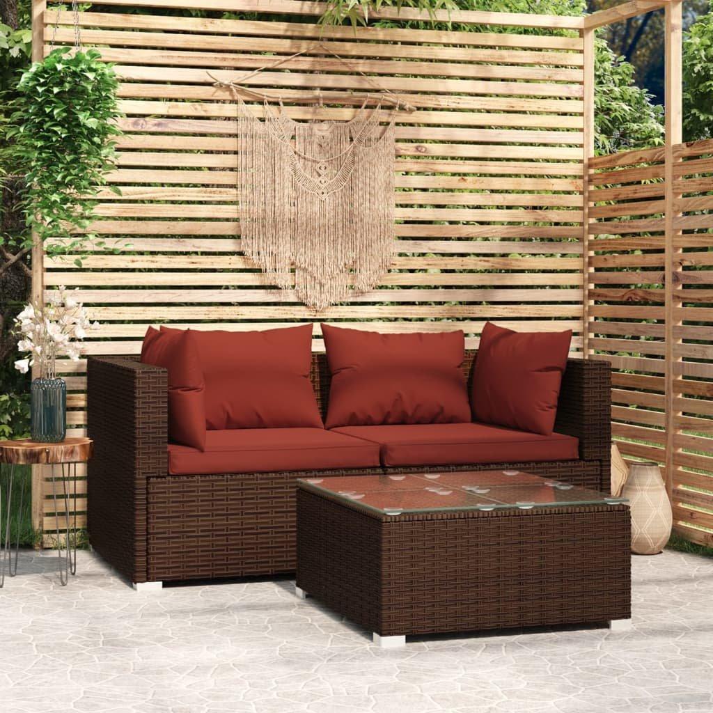 VidaXL set salotto da giardino Polirattan  