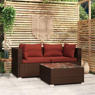 VidaXL set salotto da giardino Polirattan  