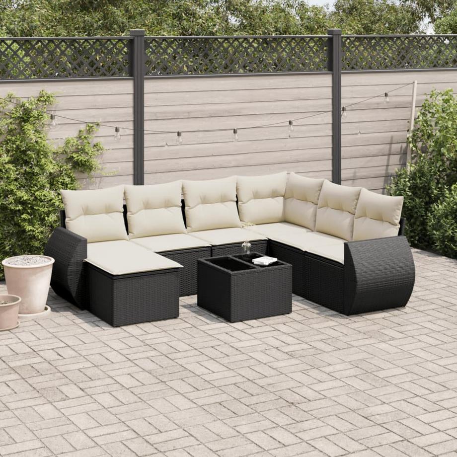 VidaXL Ensemble de canapés de jardin rotin synthétique  