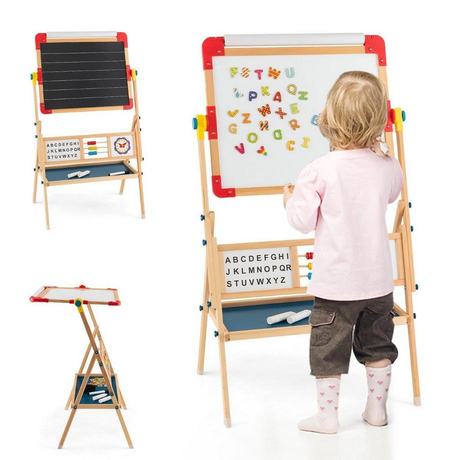 Northix  Holzstaffelei Drehbare stehende Kinderstaffelei 62 x 45 x 118 cm 