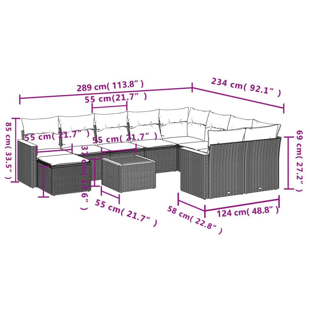 VidaXL Garten sofagarnitur poly-rattan  