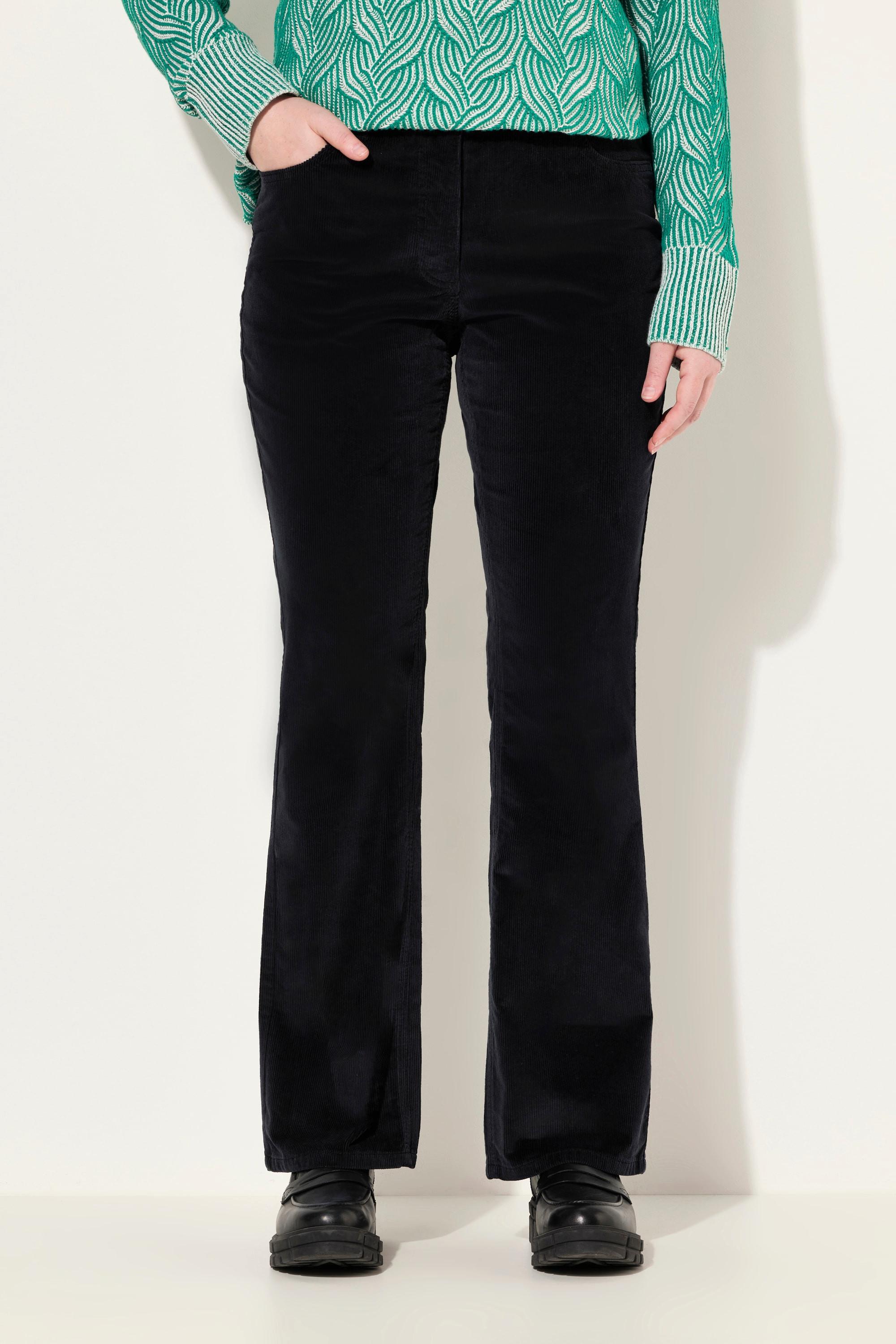 Ulla Popken  Cordhose Marie, Bootcut, Komfortbund, Biobaumwolle 