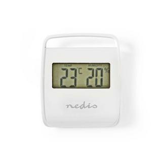Nedis  Digitales Thermometer | Innenraum | Raumtemperatur | Raumluftfeuchtigkeit | Weiß 