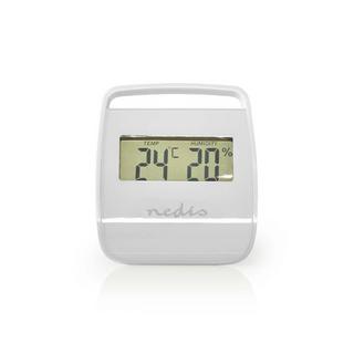 Nedis  Digitales Thermometer | Innenraum | Raumtemperatur | Raumluftfeuchtigkeit | Weiß 