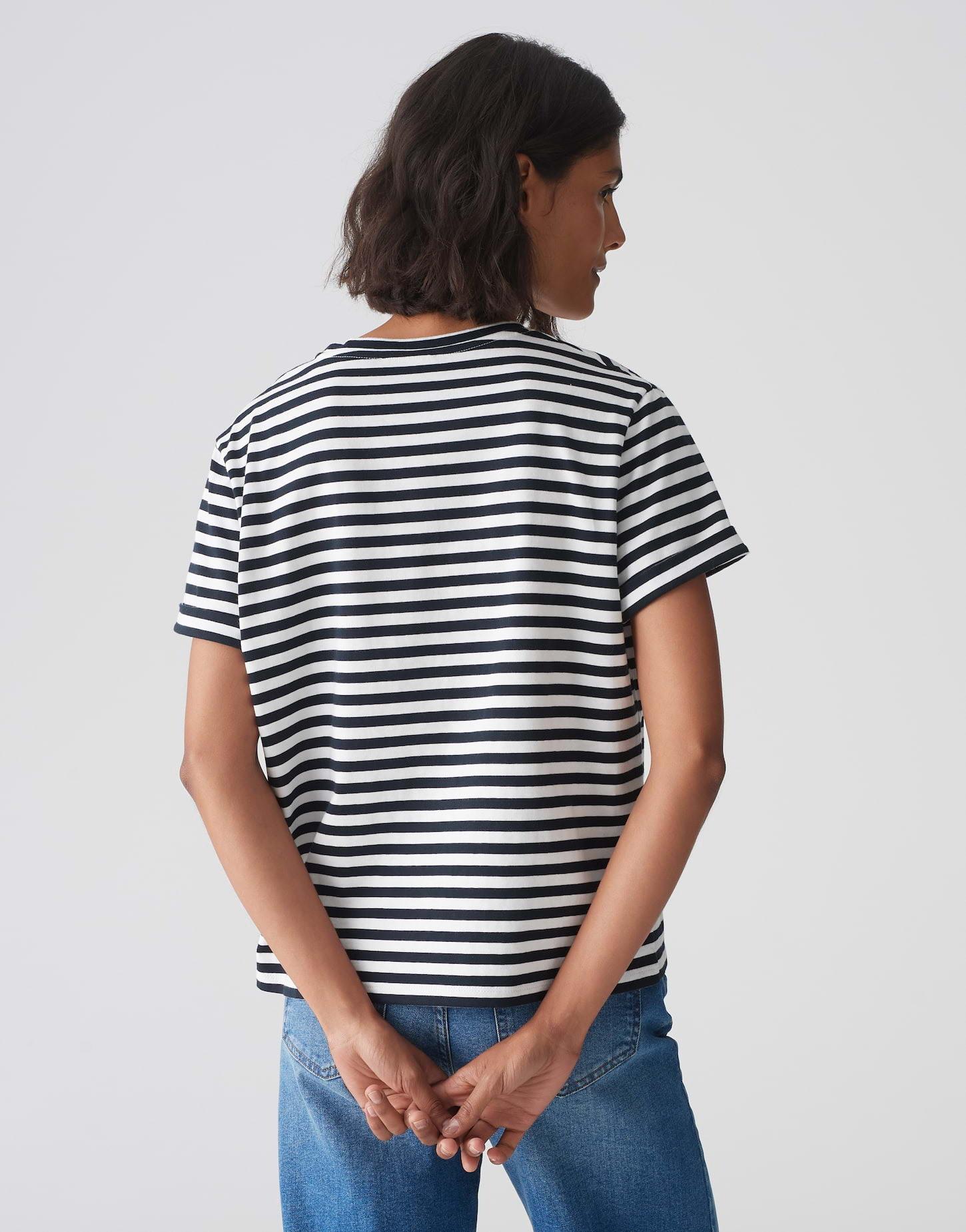 OPUS  Streifenshirt Serz stripe gerader Schnitt 