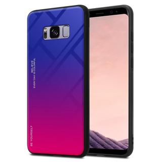 Cadorabo  Housse compatible avec Samsung Galaxy S8 PLUS - Coque de protection bicolore en silicone TPU et dos en verre trempé 