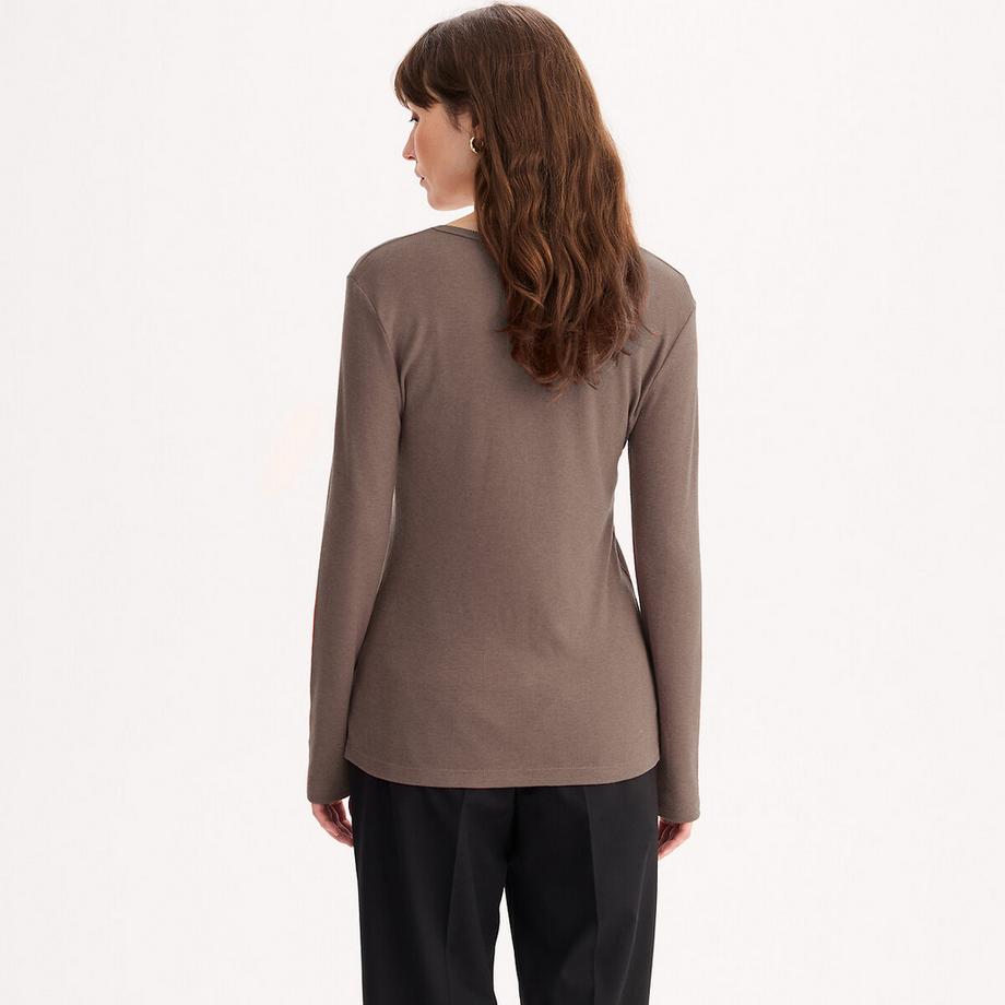 La Redoute Collections T-Shirt in Cardigan-Form  