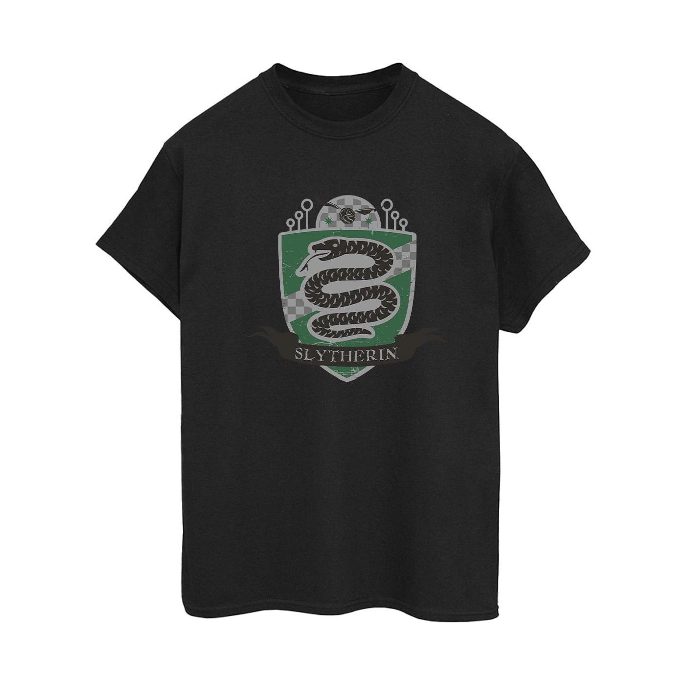 Image of Slytherin Chest Badge Tshirt Damen Schwarz XXL