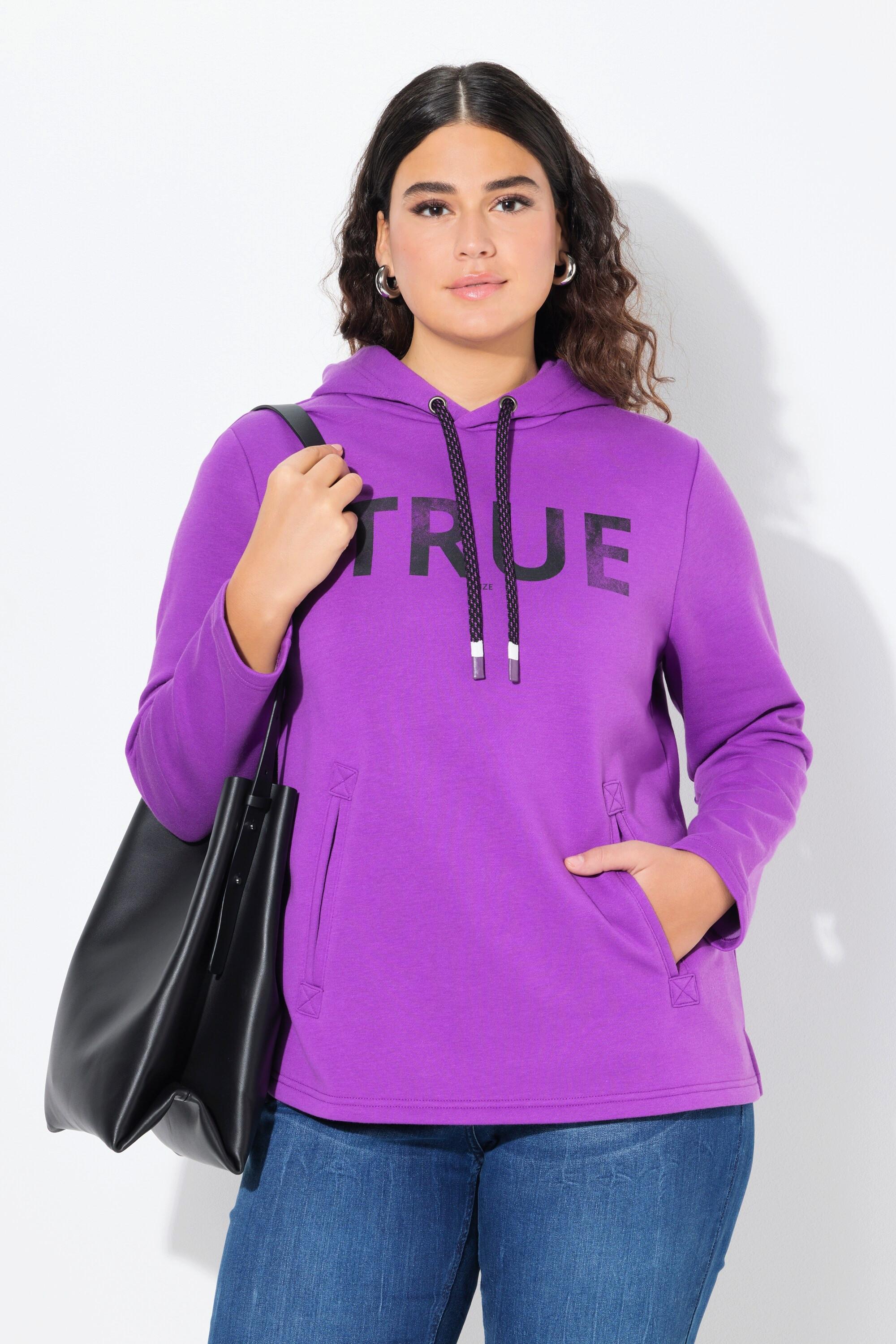 Ulla Popken  Hoodie, True, Kapuze, Kordel, Taschen, Langarm 