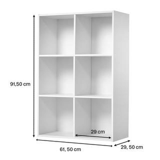 Calicosy Scaffale a 6 scomparti - L61 x H91 cm  