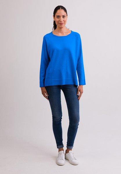 CASH-MERE.CH Pull Col Rond Cachemire avec Fentes Latérales  