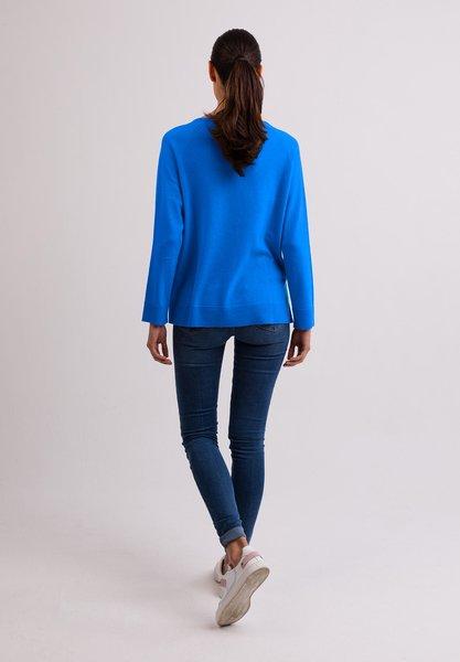 CASH-MERE.CH Pull Col Rond Cachemire avec Fentes Latérales  